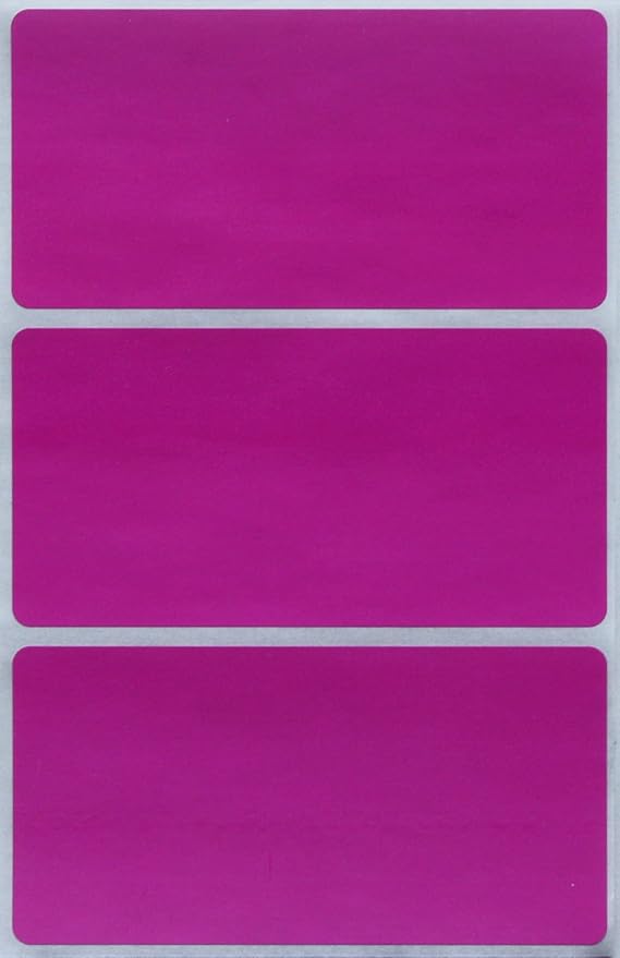 Royal Green Rectangular Stickers Color-Coding Labels for Organizing, Moving, and Storage Boxes 4" x 2" Stickers to Write On Name Tags, 300-Pack (Purple)