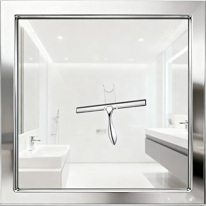 Shower Door Hooks, 2 Pack Dual-Hook Organizer with Non-Slip Rubber Coating for Towels and Clothes, Space-Saving Bathroom Storage Solution