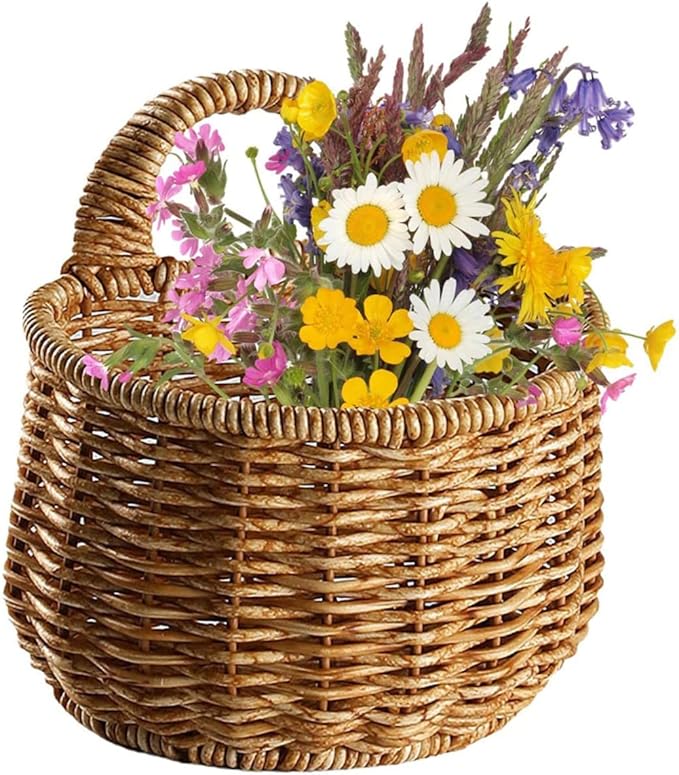 Decorative Woven Storage Basket for Kitchen Wall Mounted Egg and Vegetable Organizer High Grade Garlic and Ginger Container Elegant Design for Home Organization