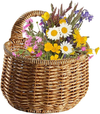 Decorative Woven Storage Basket for Kitchen Wall Mounted Egg and Vegetable Organizer High Grade Garlic and Ginger Container Elegant Design for Home Organization