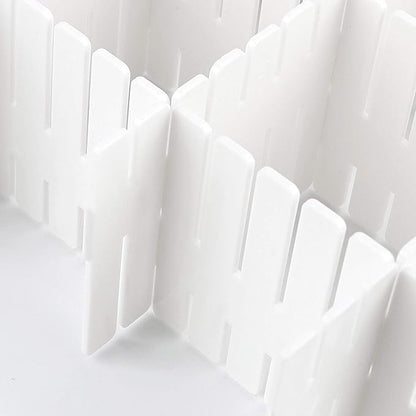 ZOENHOU 60 PCS 12.6 x 2.76 Inch White Drawer Dividers, Adjustable Premium Plastic Drawer Divider Organizers for Makeup Drawers Desktop Kitchen Drawer Organizers and Storage