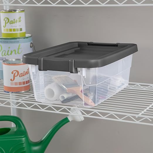Sterilite Box Stacker Modular Clear 16QT 14723V06