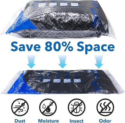 16 Pack Travel Vacuum Bags with Pump，vacuum travel bags with pump, vacuum seal bags for clothing travel and home