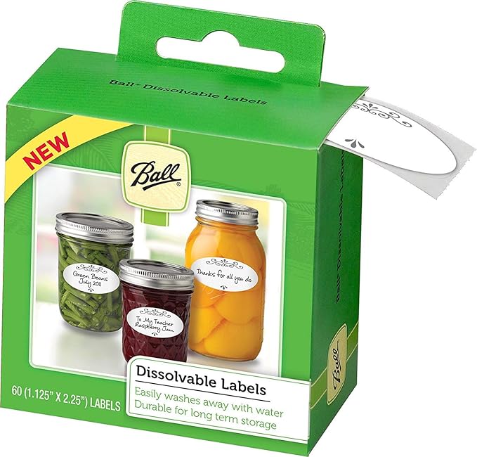 Jarden Ball Dissolvable Canning Labels, 60-Labels per Pack (3-Packs Total)