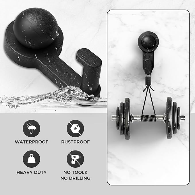 WingWider Shower Hooks for Inside Shower,No-Drill Removable&Reusable Towel Hooks for Bathroom,Heavy Duty Suction Cup Hooks for Glass Window,2 Pack(Black)