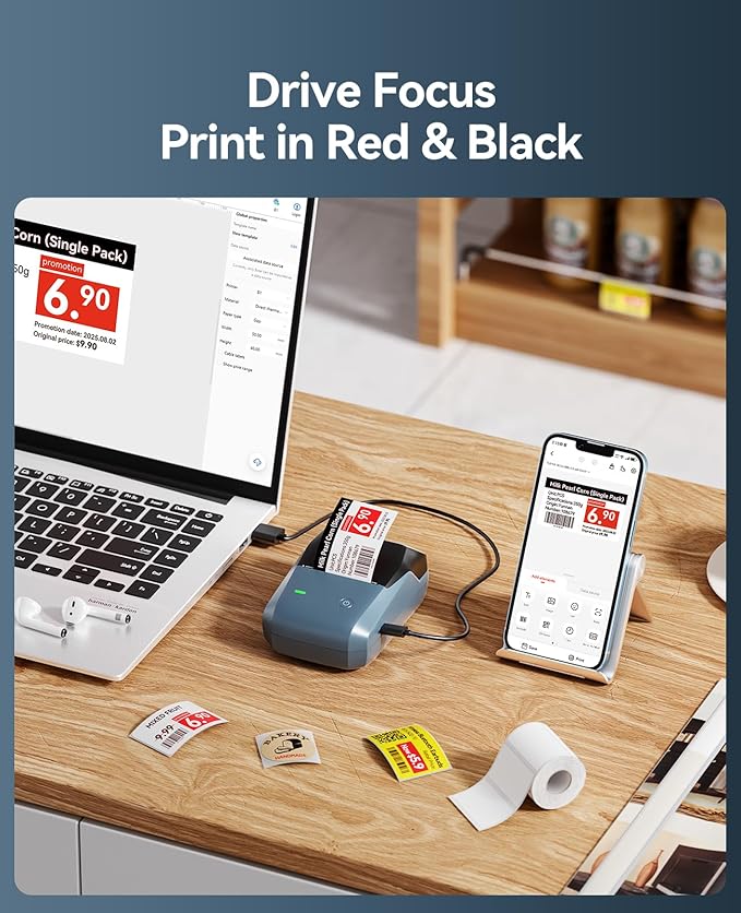 NIIMBOT B1 PRO Label Maker Machine with Tape (Printer+3 Tapes)