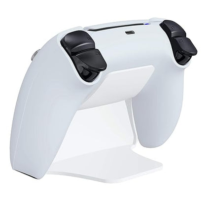 playvital 2 Pack Controller Display Stand for ps5, Gamepad Stand Desk Holder for ps5 Controller Accessories with Rubber Pads, White
