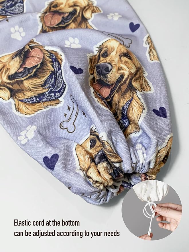 Hglian Dog Plastic Bag Holder,Golden Retriever Grocery Bag Holder Storage Organizer for Kitchen Extra Large
