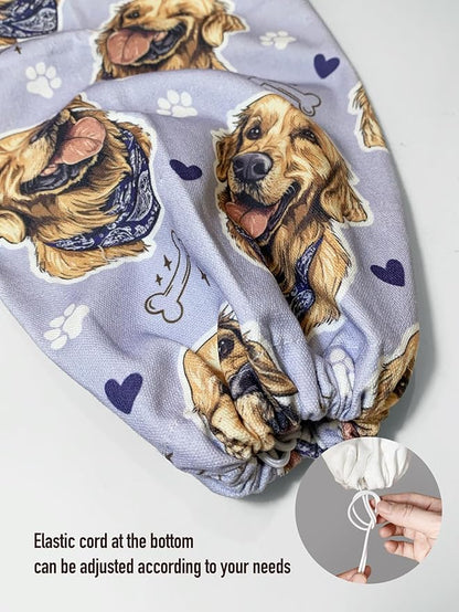 Hglian Dog Plastic Bag Holder,Golden Retriever Grocery Bag Holder Storage Organizer for Kitchen Extra Large