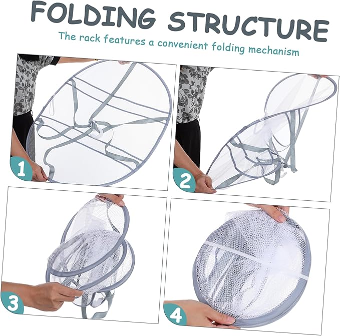 PRETYZOOM Multi-Functional Breathable Mesh Drying Rack Flat Clothes Dryer for Sweaters and Laundry Portable Hanging Net for Indoor/Outdoor Use Adjustable and Foldable Design