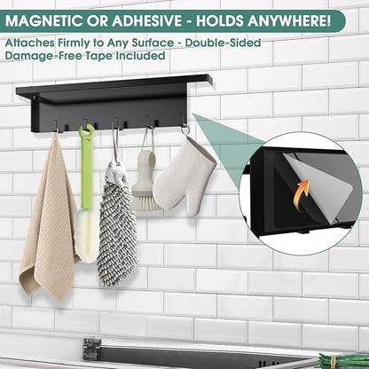 4 Pack Magnetic Shelves for Washing Machine Magnetic Shelf for Fridge Powerful Magnetic Shelves with Double Sided Tape for Laundry Room Kitchen Bathroom Organization