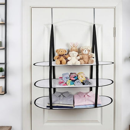 2Pcs 3 Tier Over The Door Folding Drying Rack with Excellent Load-Bearing,Large Sweater Drying Rack,Lay fold Flat Mesh Clothes Hanging Dryer for Quickly Dry Clothing,Sweater,and Room Organization