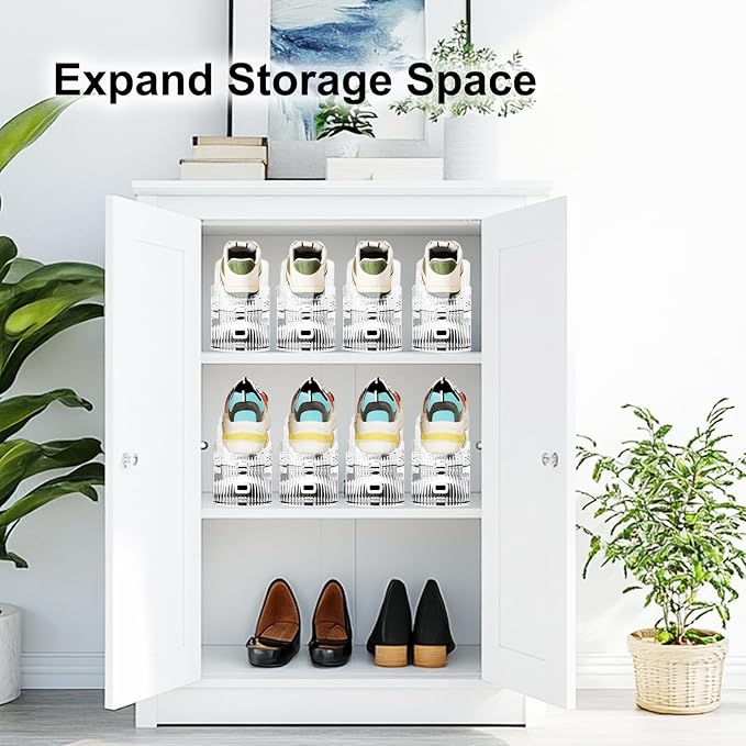 6Pack Shoe Slot Organizers for Closet Shoe Stacker Organizer Storage Shoe Rack Space Saver Storage Shoe Holder Organization