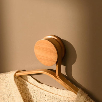 GUDEE CAKON Set of 3 Bamboo Hangers – Eco-Friendly, Strong & Durable Clothes Hangers (Natural)