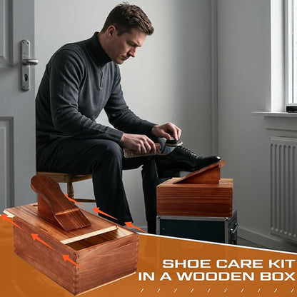 9 Pcs Shoe Shine Valet Box