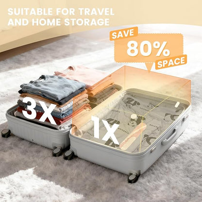 NAIAOHCR 12Pack Oxford Vacuum Storage Bags with Electric Pump & See-Through Window (3 Jumbo/3 Large/3 Medium/3 Small), Reusable Space Saver Vacuum Seal Bags for Travel, Clothing, Comforters