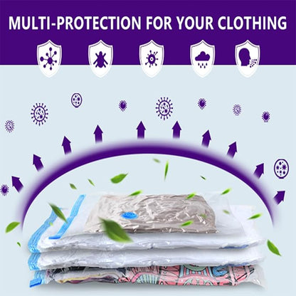 Morecoo 24Pack Vacuum Storage Bags with Electric Pump & New Air Valve, Space Saver Compression Bags for Clothes, Comforters, and Travel Essentials – Includes Jumbo, Large, Medium, Small & Roll-Up Bags