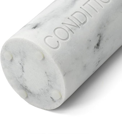 Indecor Home Conditioner Dispenser – Luxurious Refillable Pump Bottle with Embossed Text, Durable Construction for Bathroom and Kitchen