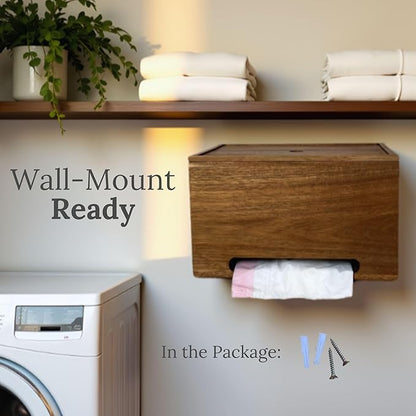 Trash Bag Holder Dispenser – 13-Gallon Storage for Under Sink, Kitchen, and Laundry Room with Wall Mount Option