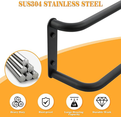 Alise Double Towel Bar,16 Inch Towel Racks for Bathroom, SUS304 Stainless Steel Towel Bar for Bathroom Wall,Quick Drying Bathroom Towel Holder Bath Towel Hanger,Matte Black