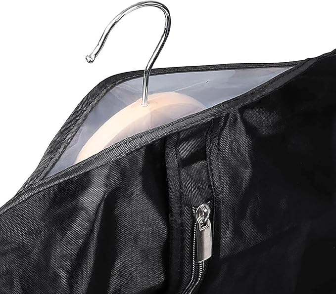 Garment Bag, 24'' x 55'' Suit Bag, 4 Packs, Dress Bags for Gowns, Garment Bags for Travel, Travel Garment Bag, Garment Bags for Hanging Clothes, Washable Suit Cover for Suits, Coats (Black)