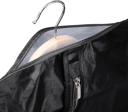 Garment Bag, 24'' x 55'' Suit Bag, 4 Packs, Dress Bags for Gowns, Garment Bags for Travel, Travel Garment Bag, Garment Bags for Hanging Clothes, Washable Suit Cover for Suits, Coats (Black)