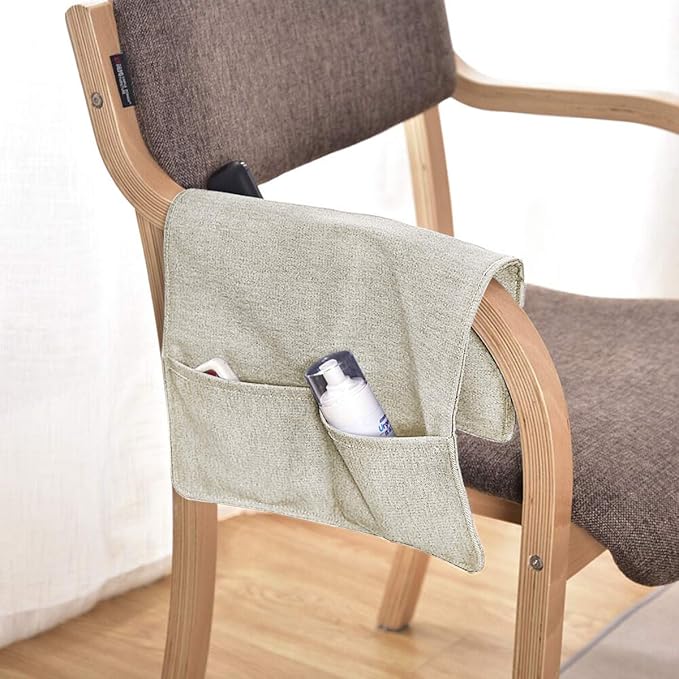 IPENNY Couch Sofa Armrest Organiser Chair TV Remote Holder Bed Storage Pocket Bag for Cellphone Tablet Notepad Book Magazines DVD Eyewears Drinker Snacks Holder Pouch