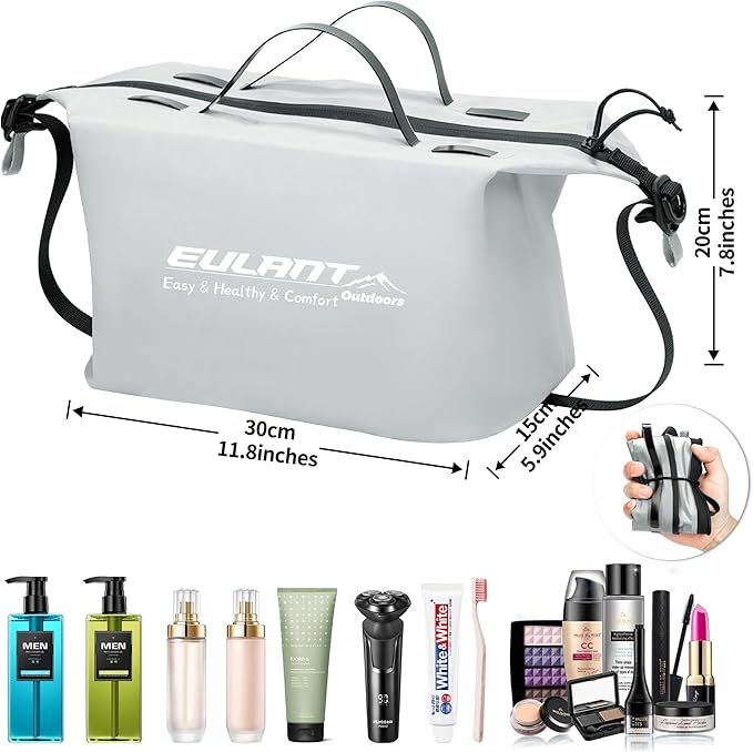 Eulant 5 Set Vacuum Packing Bags for Travel,Professional IPX8 Zip Packing Organizer for Suitcases Backpack,Space Saver Bags Packing Organizers for Clothing Packing