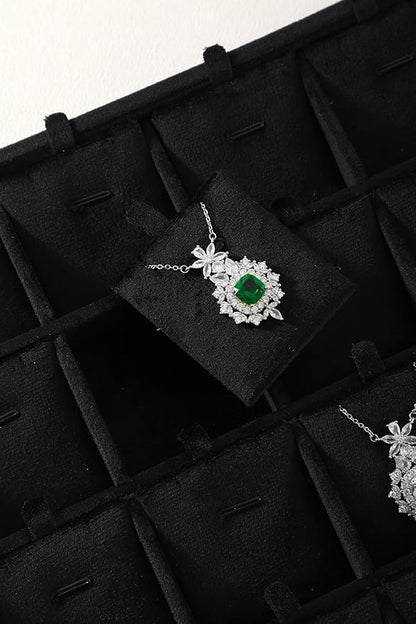 Stackable Jewelry Trays, Velvet Earring Box,Premium Necklace Box,Luxury Jewelry Display Case,Black Pendant Trays