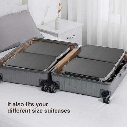 DIMJ Clothes Storage Bag 6 Pack, 19L Compression Storage Bags for Blanket, Sweater, Jacket, Closet, Sheet Storage Organizer with Window Handle, Compression Packing Cubes Space Saver Bags with Zipper