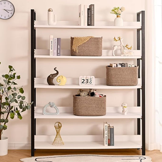Storage Baskets for Organizing Shelves, Woven Cotton Rope Bins for Baby Nursery Organization, Book Toy Towel Organizer, 15"x11"x9.5", 3 Packs, Dark Brown