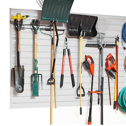 4x4FT Slat Wall Paneling Slatwalls Panel Wall Heavy Duty Industrial PVC Panels Garage Storage System for Easy Install Garage Organization Sturdy Walls Slats for Home & Bike Rack Storage