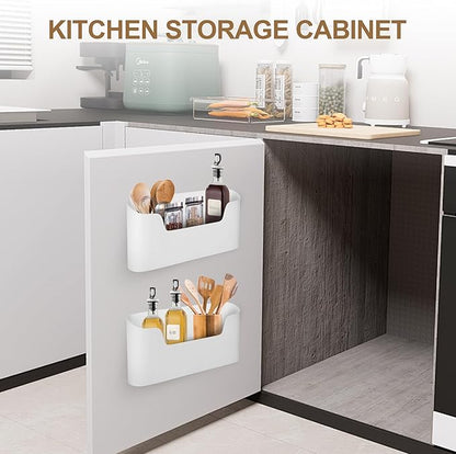DNZPFU Under Sink Organizer & Wall Mount Storage Box, Multi-Use Cabinet Door Holder for Kitchen, Office, Bedside