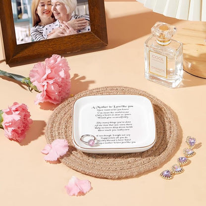Mother in Law Gifts from Daughter in law, Jewelry Dish for Women Birthday Gifts for Mother in Law, Mother's Day Wedding Gifts for Mother in Law, Appreciation Thank You Gifts for Mother in Law