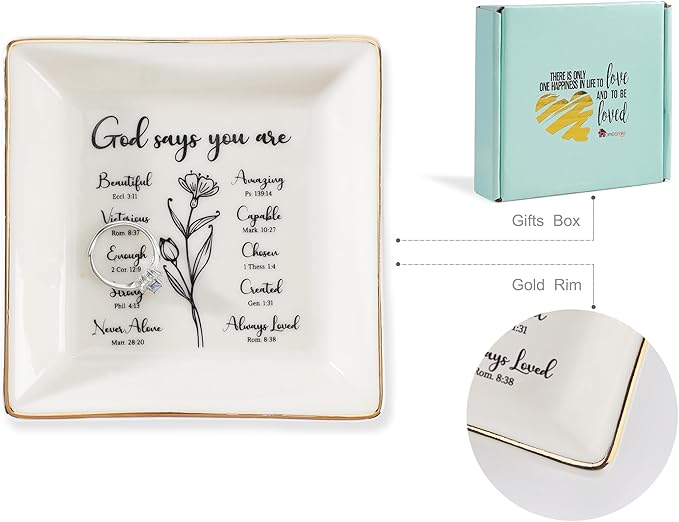 HOME SMILE Christian Gifts for Women Christmas Birthday,Inspirational Gifts for Friends, Religious Spiritual Gifts for Her Mom Girl Female Coworker Sister Christian