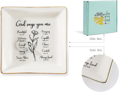 HOME SMILE Christian Gifts for Women Christmas Birthday,Inspirational Gifts for Friends, Religious Spiritual Gifts for Her Mom Girl Female Coworker Sister Christian