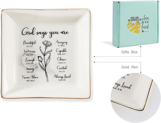 HOME SMILE Christian Gifts for Women Christmas Birthday,Inspirational Gifts for Friends, Religious Spiritual Gifts for Her Mom Girl Female Coworker Sister Christian