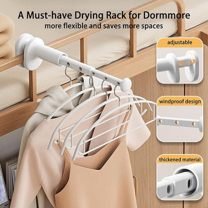 2 Pack travel drying rack for clothes,portable over the door drying rack for clothes,portable hanging rack,folding small tendero de ropa suitable for travel, cruise ships, rvs, dormitories, and hotels