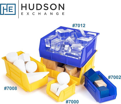 Hudson Exchange 5-1/2" x 4" x 3" Plastic Stackable Storage Bin and Hanging Container, Blue