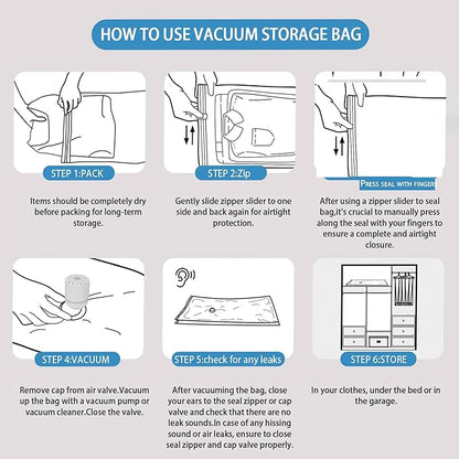 12 Pack Reuseable Vacuum Storage Bags with Electric Pump, Vacuum Seal Space Saver Bags for Clothing, Travel, Blanket, Bedding, Moving Home, and Organisation (3 Jumbo, 3 Large, 3 Medium, 3 Small)