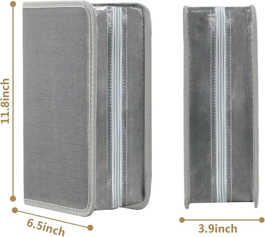 DVD Case CD Storage,128 Capacity CD Cases Holder DVD Storage Case Holders CD DVD Disc Case Storage Wallet Binder for Car Home Office Travel (128 Silvery)