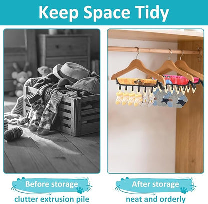 TamBee Travel Hanger Clips, Cruise Ship Essentials Portable Folding Clothes Hanger Clips Towel Drying Rack Sock Dock Swimsuit Drying Rack Hanger with 6 Clips Pack of 3 (Animals)