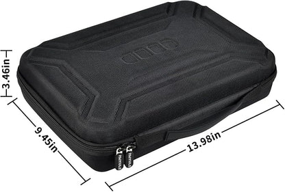 Battery Organizer Box Storage Case with Tester, Batteries Vault Holder Bag Container for 158+ Batteries Variety Pack AA AAA AAAA C D 9V 3V Lithium LR44 CR2 CR123 CR1632 18650 (Black)