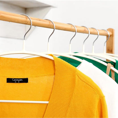 ShgHzz Premium PVC Coating Metal Hangers 40 Pack, Heavyduty, Non Slip Slimline, Suit Jacket T Shirt Hangers, Gold Hooks, Space Saving Clothes Hanger (White)