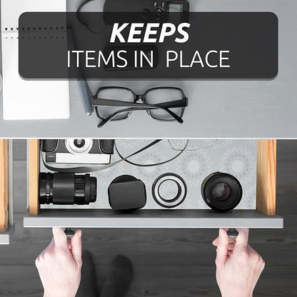 12X120 Inch Shelf Liner for Kitchen Cabinets, PVC Drawer Liner for Dresser Non-Slip Bathroom, Non-Adhesive Cabinet Liner Washable (White Circle)(1 Roll)