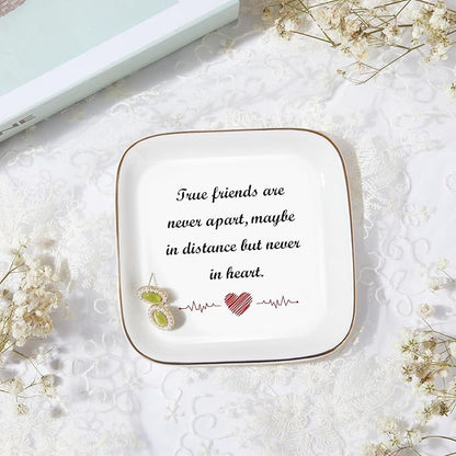PUDDING CABIN Birthday Gifts for Women True Friends are Never Apart- Long Distance Friendship Gift, Friends Moving Away Gifts