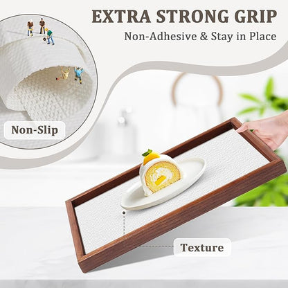Shelf Liner for Kitchen Cabinets 18" x 240" Non-Adhesive Non-Slip Drawer Liners for Dresser, Waterproof Washable Paper, Durable Protector Mat for Pantry Shelves Cupboards, White
