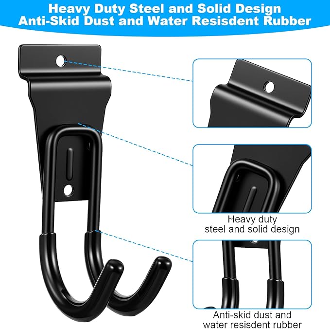 10pcs Slatwall Hooks Gladiator Hooks J Garage Hook Slatwall Accessories Small Durable Metal Wall Hangers for Garden Hose Efficient Storage,Efficient Storage Heavy Duty Tool and Garage Hook
