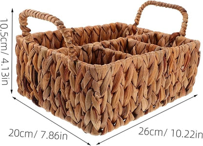 Storage Basket for Cutlery Woven Basket Chopstick Holder Rustic Decorative Desktop Organizer