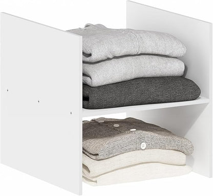 Furinno Cubicle Cube Insert, H-Shelf Cube Organizer, Fits into Furinno Extra Thick Cubes, for Organizers and Storage, White (Does not fit IKEA Kallax Shelving)